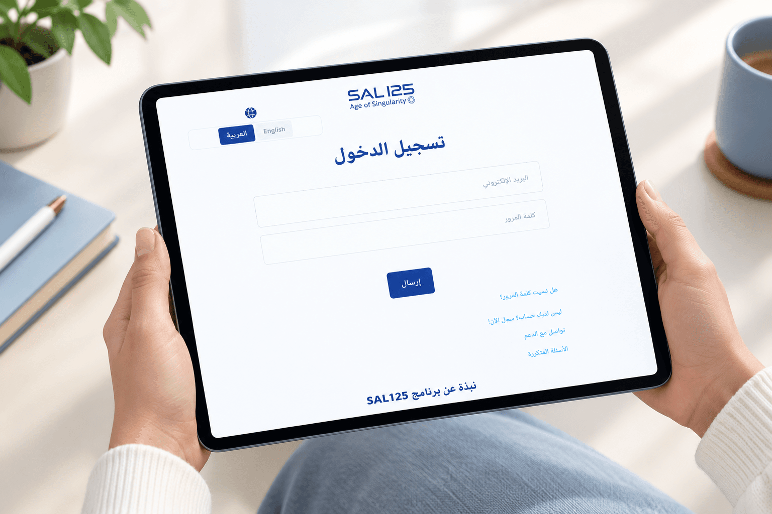 لقطة لتسجيل الدخول عبر الأجهزة